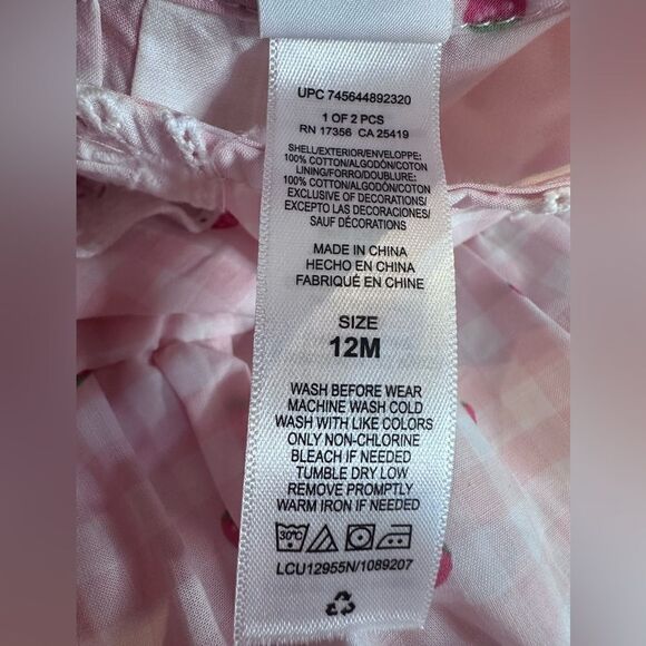 NWT Little Me 3 Piece Dress, Pants & Headband Set (12 Months) - Picture 9 of 9